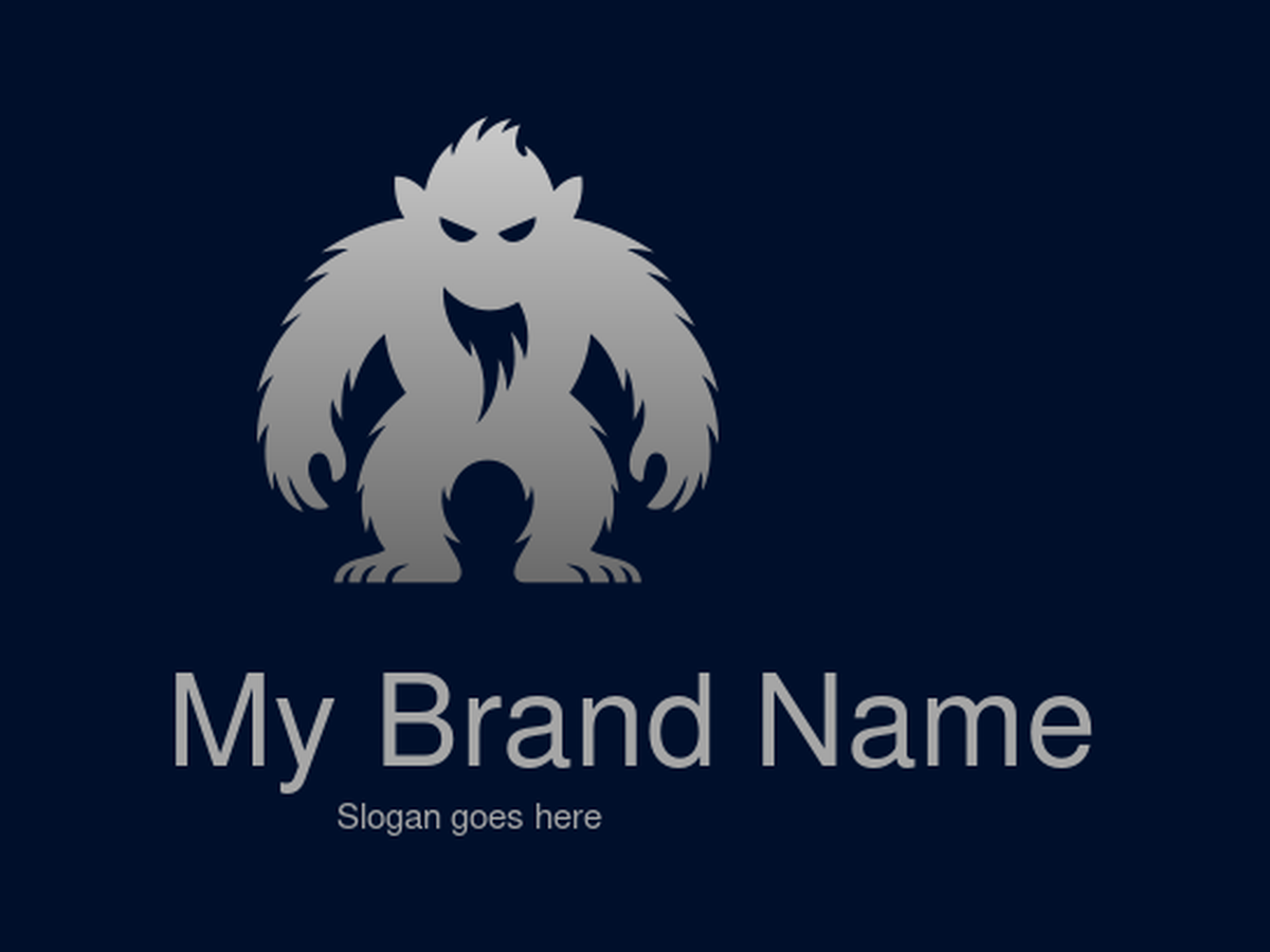 Mysterious Silhouette of a Fierce Yeti with Glowing Eyes and Thick Fur in a Snowy Wilderness